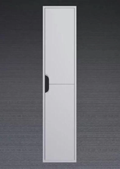 Шкаф-пенал для ванной Uperwood Modul, подвесной, с дверцами, матовый, белый/графит