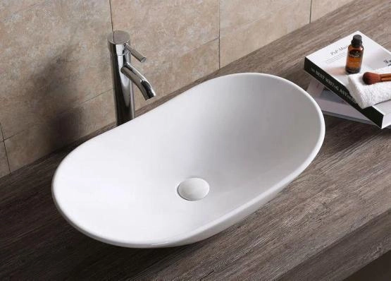 Раковина Cerutti SPA CR7031B накладная, белая, овал 640х360х140