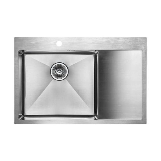 Кухонная мойка Paulmark ATLAN L PM217851-BSL левая 780х510мм брашированная нерж. Сталь