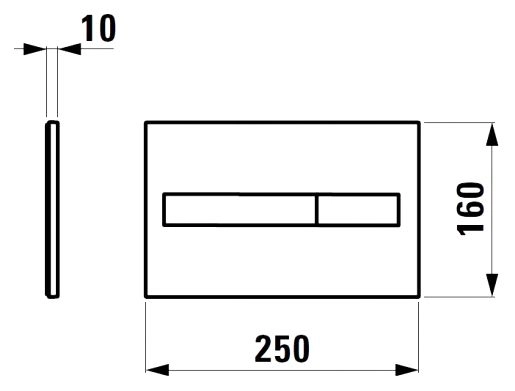 Кнопка Laufen LIS 8.9566.1.000.000.1 смыва 2 режима, белая