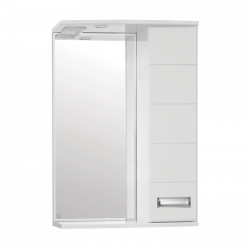 Зеркальный шкаф Style Line Elfante Ирис 55/С с подсветкой, белый