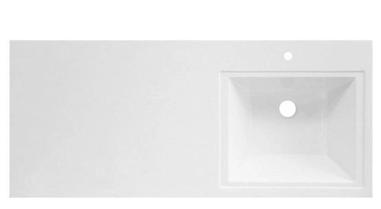 Раковина Белый из литьевого мрамора, правосторонняя, 1203x480x156 BB1200/480-LV-MR-R