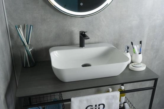 Раковина Gid N9047 55x42 на столешницу белая