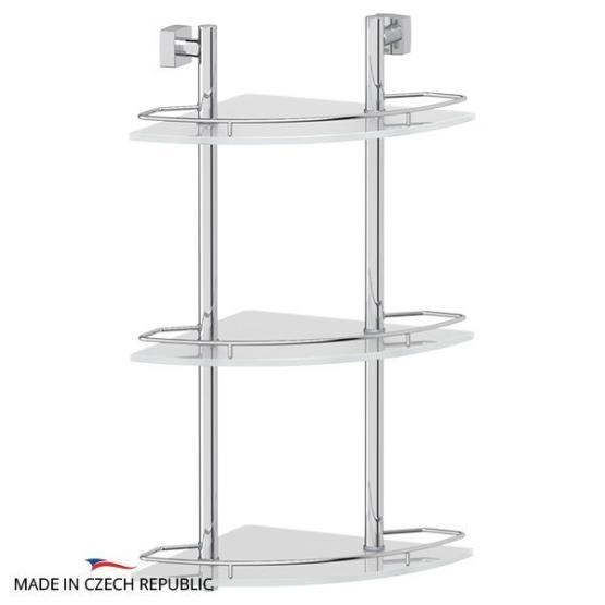 Полка угловая FBS Esperado ESP 073 3-х ярусная 28 cm матовое стекло, хром