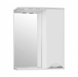 Зеркальный шкаф Style Line Elfante Жасмин 65/С с подсветкой, белый