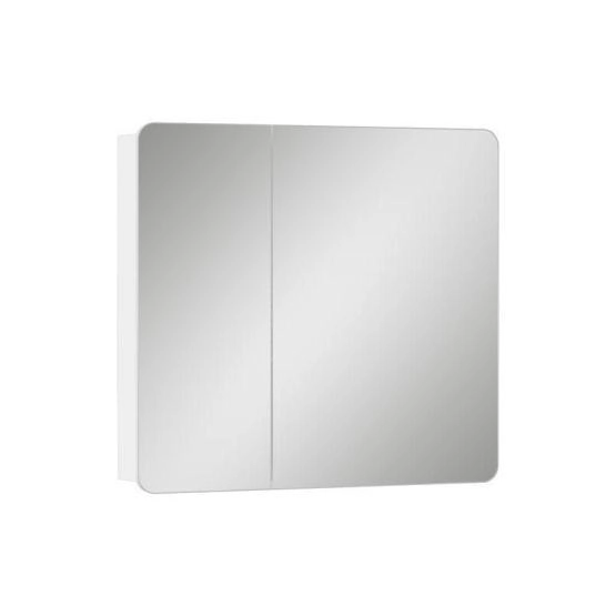 Шкаф зеркальный Volna 80 белый глянец
