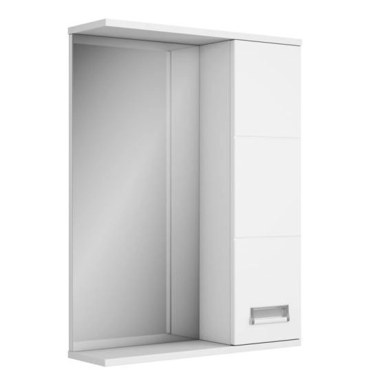 Зеркало-шкаф UNCORIA Рейн 55 см белое (без эл)