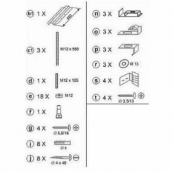 Кpепление панели Ravak SABINA-90