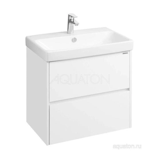 Тумба под раковину AQUATON Сканди 70 белый матовый, белый глянец 1A251801SD010