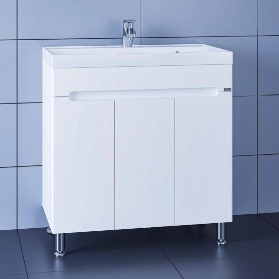 Тумба под раковину СаНта Лондон 80 224018, напольная (ум. Classic 80 литой мрамор)