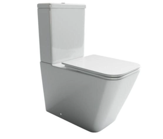 Напольный пристенный унитаз Cubic Rimless