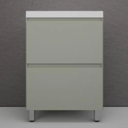 Тумба напольная Style Line Манхэттен 60 ЭМАЛЬ под ASTI 60 2 ящика PLUS олива