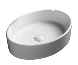 Раковина накладная CeruttiSPA, CR7016 (500х355х140) белая, овальная