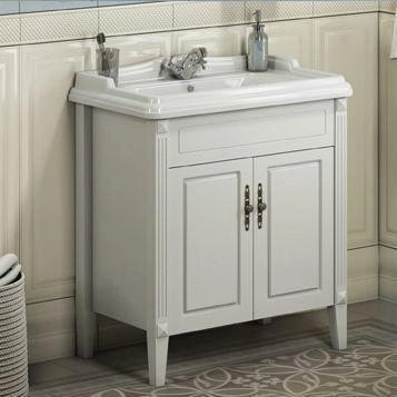 Тумба с раковиной Comforty Палермо-80 белый глянец