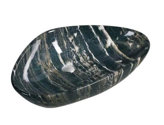 Раковина SantiLine SL-7031 67x44 на столешницу керамическая под мрамор