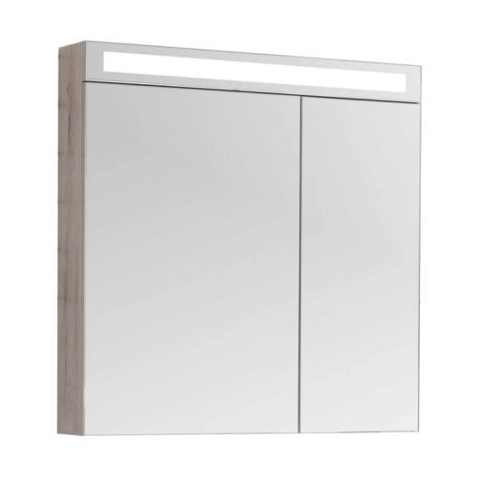 Шкаф-зеркало Dreja MAX 80 с LED-освещением, дуб кантри