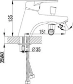 Смеситель Lemark Luna LM4115C на борт ванны