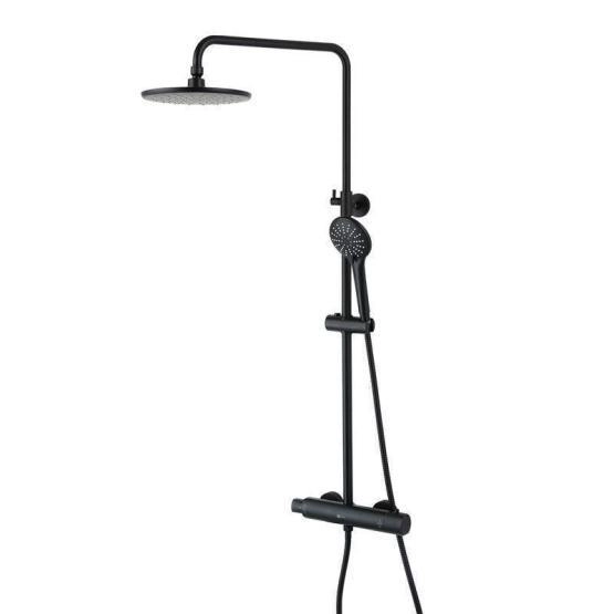 Душевая система Lemark Bronx LM3770BL для душа термостат , черный