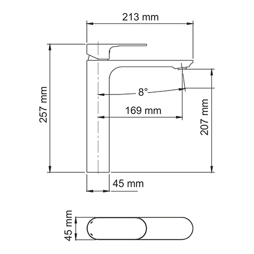 Смеситель Wasserkraft Dinkel 5803H для раковины