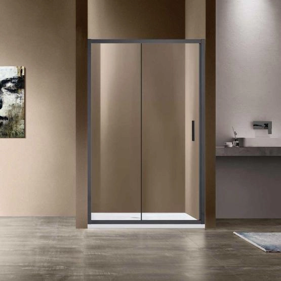 Душевая дверь Vincea Garda VDS-1G115CLGM, 1150, вороненая сталь, стекло прозрачное