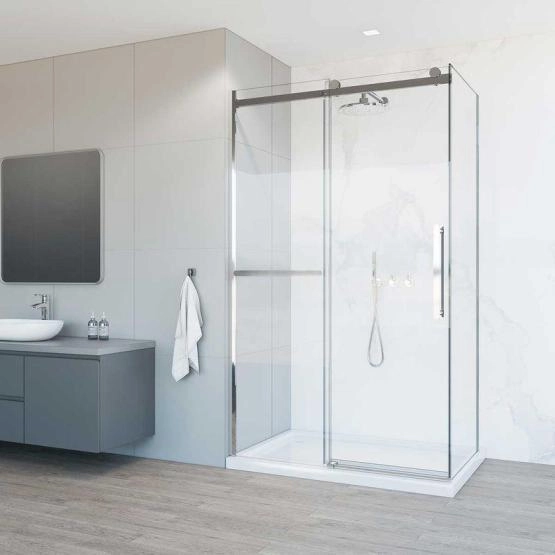 Душевой уголок Vincea Como Soft VSR-1CS8013CL, 1300*800, хром, стекло прозрачное
