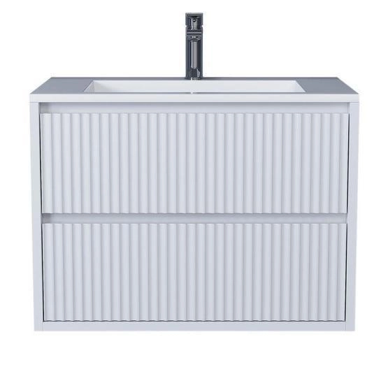 Тумба под раковину  Uperwood Next Premium подвесная, 70 см, белая, 2 ящика