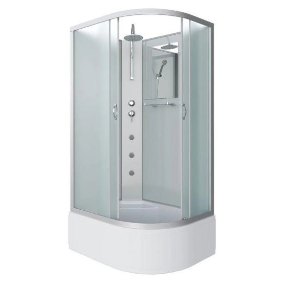 Душевая кабина Niagara NG-2310-14LBKTG 1200х800х2100-2400 высокий поддон 40см стекло матовое