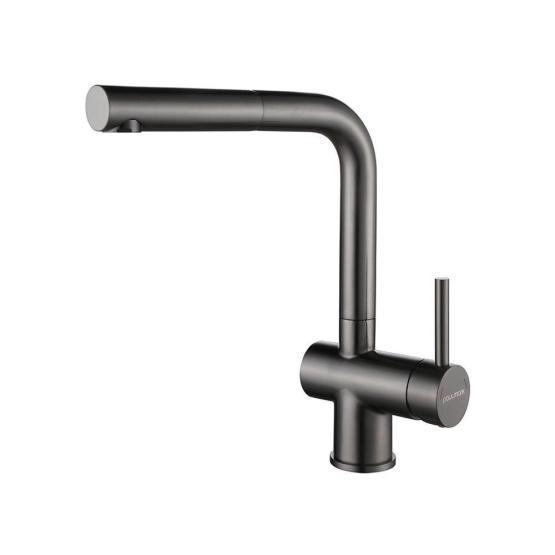 Смеситель для кухни Paulmark Dosse вороненая сталь Do214418-GM