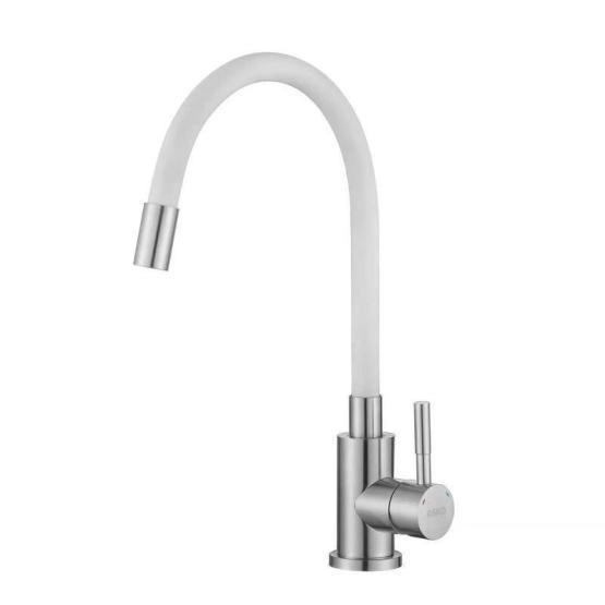 Смеситель для кухонной мойки ESKO Snake K44 W хром белый