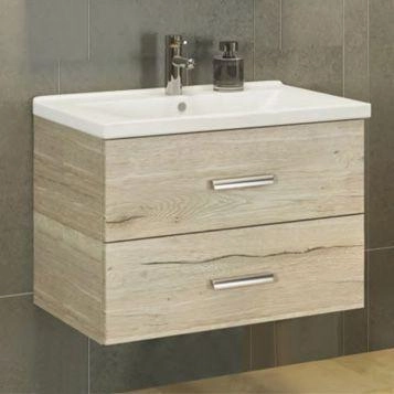 Тумба с раковиной Comforty Парма-80 дуб дымчатый