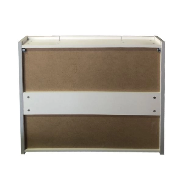 Зеркало шкаф Comforty Сорренто-90 светло-серый