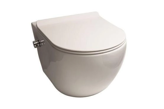 Унитаз подвесной SantiLine SL-5002SM-BD с встроенным смесителем и функцией биде сиденье микролифт