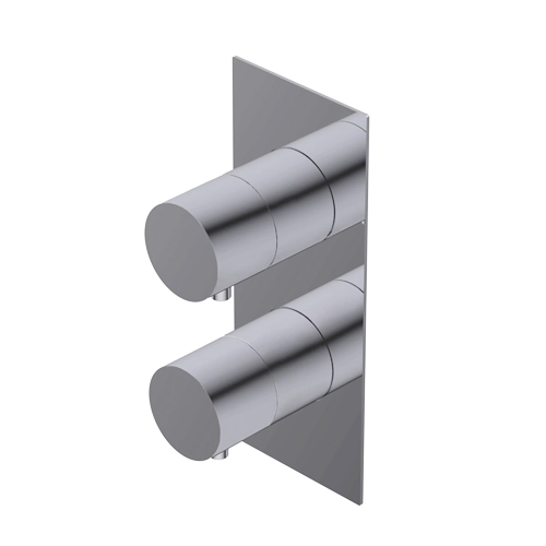 Ritmonio Diametro35 Elegance термостат для душа, встраиваемый, настенный, на 2/3 выхода, внешняя часть, цвет Brushed