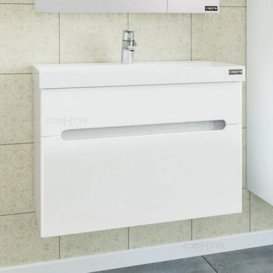 Тумба под раковину СаНта Лондон 70 224003л, подвесная (2 ящ.)