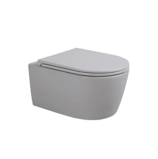 Унитаз AVIMANO AMBITION подвесной безободковый с сиденьем микролифт, цвет серый матовый