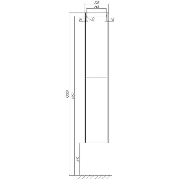 Шкаф колонна Акватон Йорк 30 1A171203YOAY0 белый/выбеленное дерево