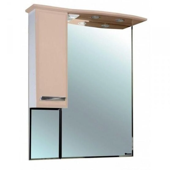 Зеркало-шкаф Bellezza Балтика 90 L с подсветкой бежевый