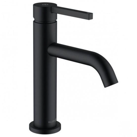 Смеситель KLUDI NOVA FONTE Pura для умывальника 100; без донного клапана; чёрный мат