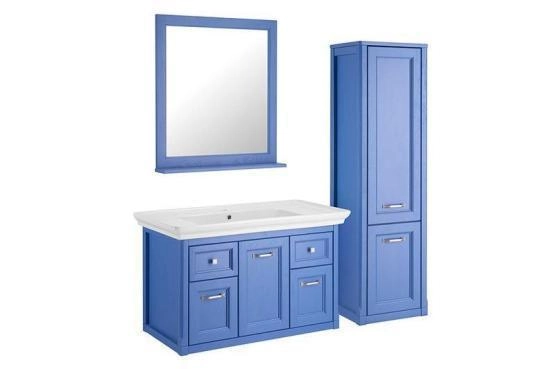 Тумба ASB Woodline Толедо 105 Smalt синий без раковины