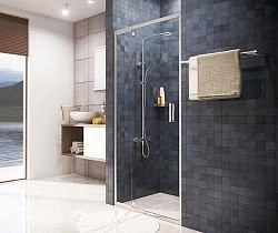 Душевая дверь WasserKraft Berkel 48P13 110 см, распашная, универсальная