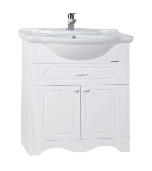 Тумба под раковину Bellezza Кантри-75 цвет белый напольная