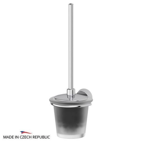 Ершик туалетный FBS Vizovice VIZ 057 с крышкой матовый хрусталь, хром