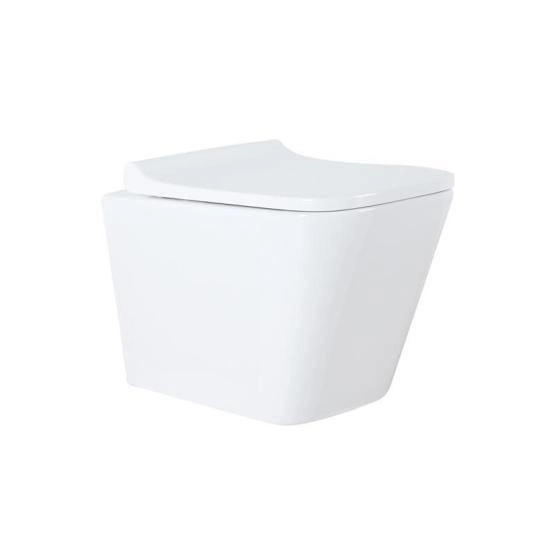 Унитаз подвесной Azario Teramo 490х340х350 безободковый с сиденьем микролифт (AZ-0052 )