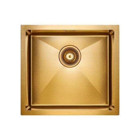 Кухонная мойка Paulmark WESER PM804844-BG брашированное золото 480х440мм нерж. Сталь