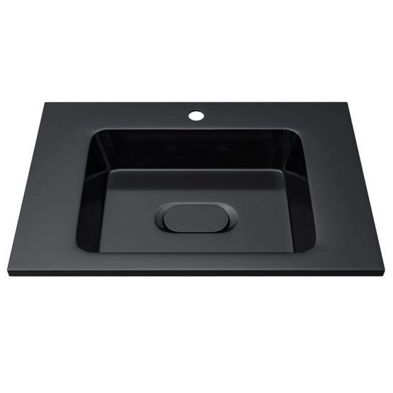 Раковина для ванной Uperwood Modul 65 см, черная глянцевая