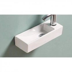 Раковина CeramaLux 9048FR 38x14x80 см подвесная