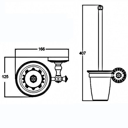 Ершик подвесной Bronze de Luxe WINDSOR (K25010) бронза