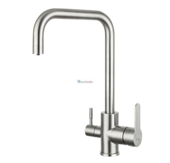 Смеситель для кухни Frap F43801 с краном для фильтр/воды сатин