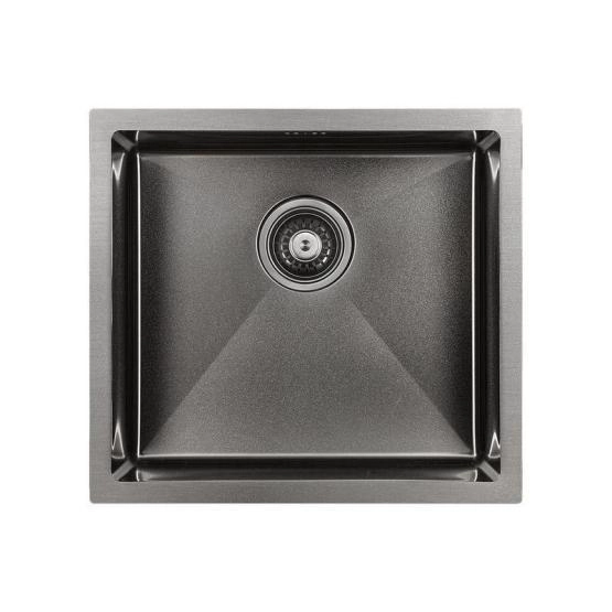 Кухонная мойка Paulmark MARX PM214844-GM вороненая сталь 480х440мм нерж. Сталь