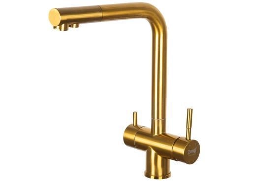 Смеситель для кухни Zorg Inox (SZR-7039 BRONZE) под фильтр  бронза